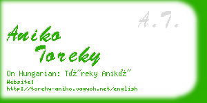 aniko toreky business card